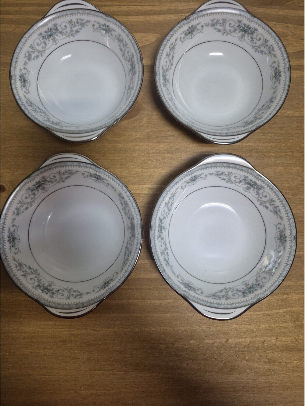 Set Of 4 Noritake China 6107 Colburn Lugged Cereal Bowl 6" ~ Excellent Condition